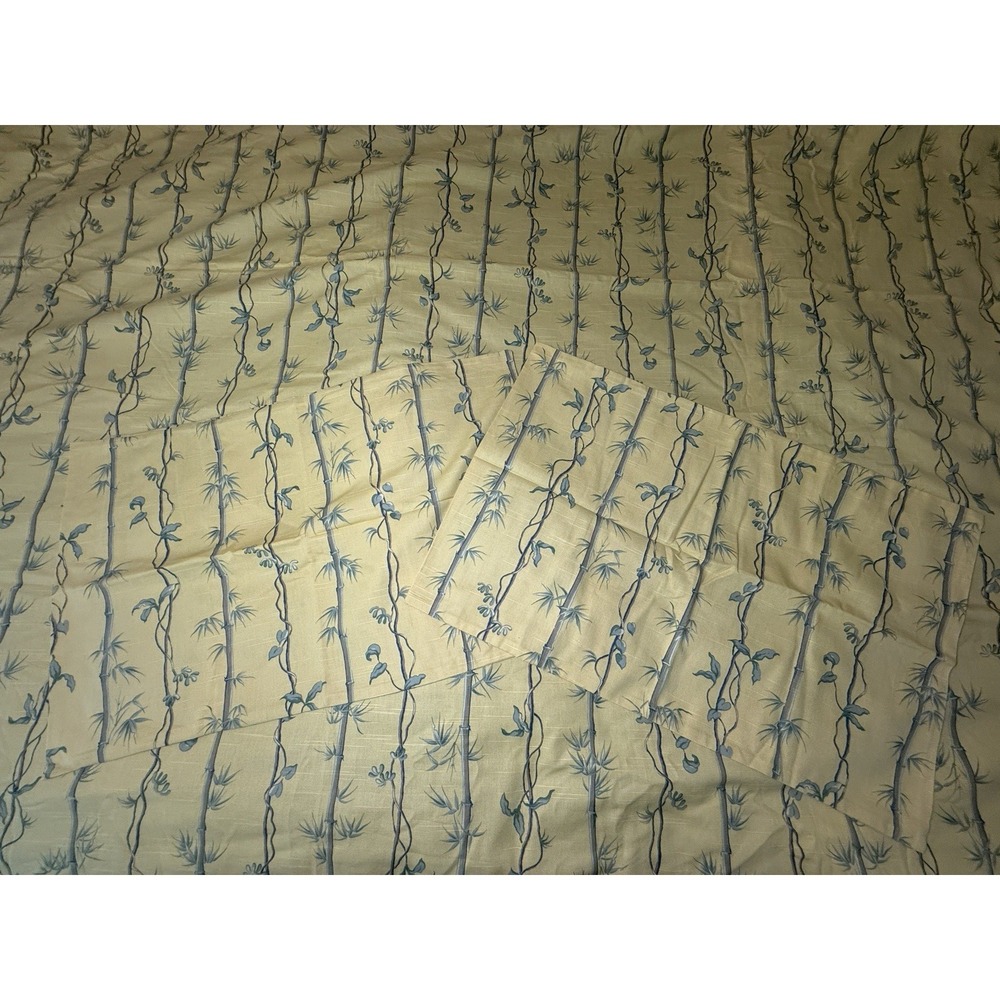 JIM THOMPSON Duvet Cover Sham Set QUEEN Yellow Bamboo Rare Cotton Cabana